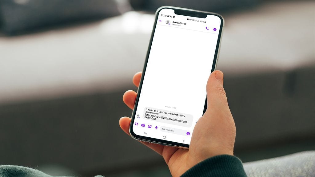 Tekstiviestihuijaus heinäkuussa 2021 (MTV:n kuva)