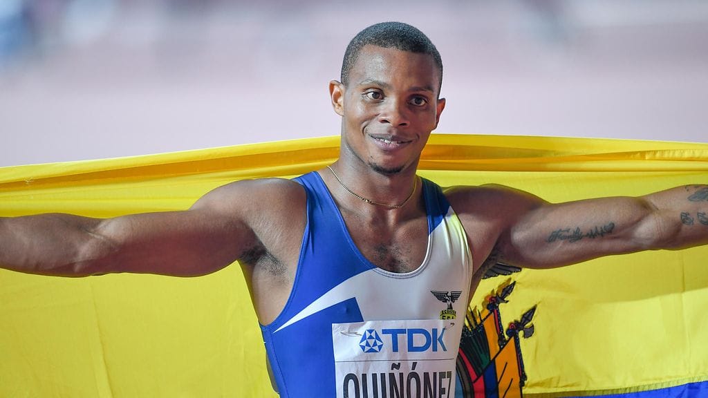 Alex Quinonez juoksi pronssia Dohan MM-kisojen 200 metrillä.