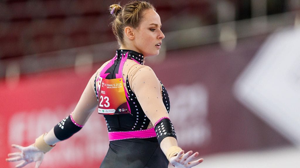 Sarah Voss esiintyi kokovartalotrikoissa huhtikuun EM-kisoissa.