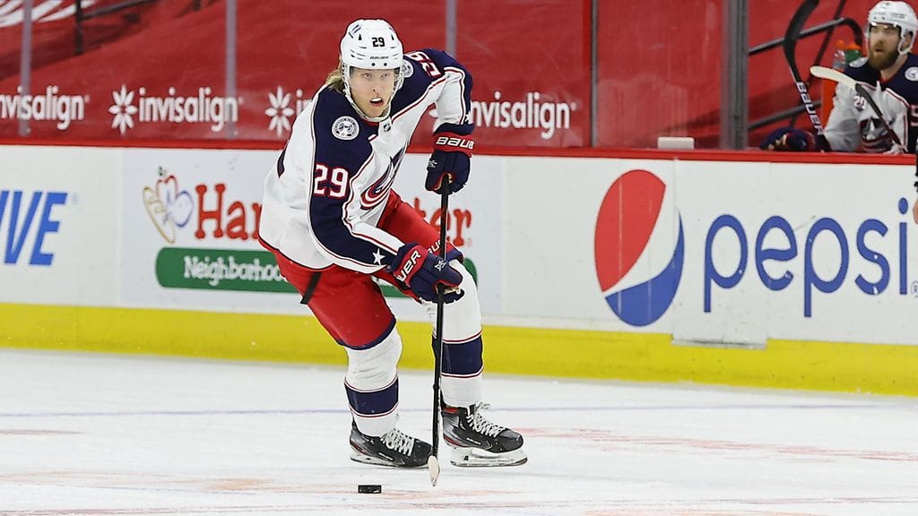 Patrik Laine on edustanut Columbus Blue Jacketsia tammikuusta lähtien.