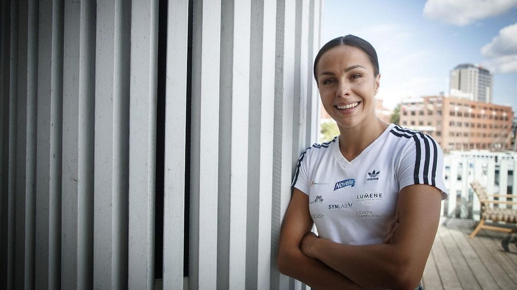 Seitsenottelija Maria Huntington lähtee hakemaan paikkaa kymmenen parhaan joukkoon Tokion olympialaisissa.