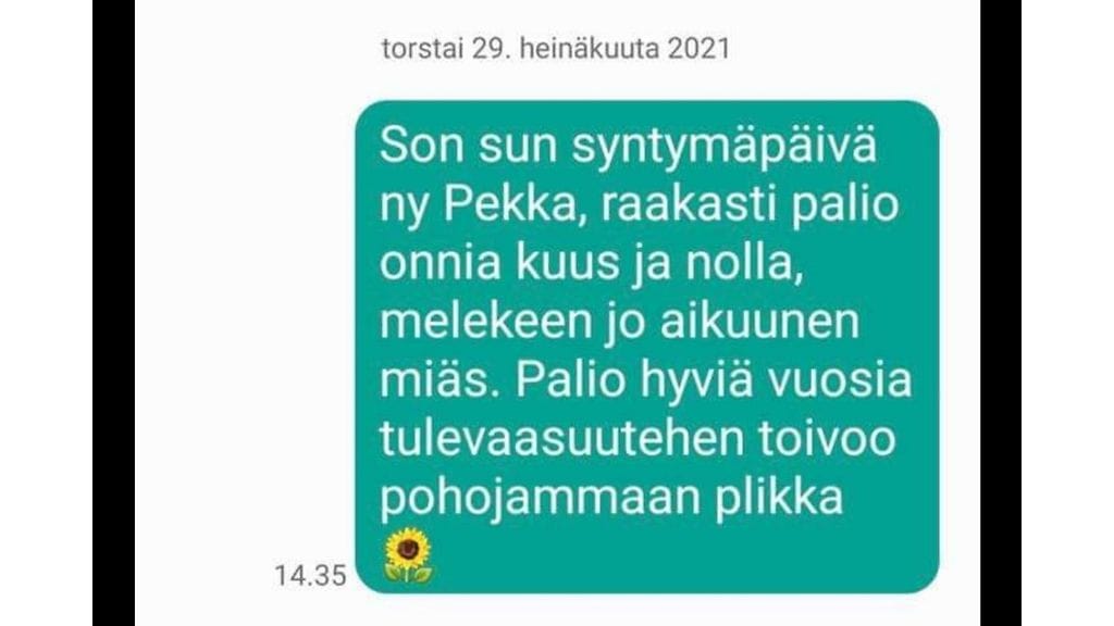 synttärijuttu sc viesti