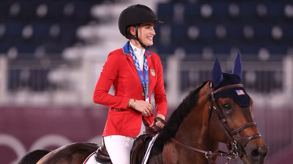 Jessica Springsteen ratsasti joukkuekilpailun hopealle ensimmäisissä olympialaisissaan.