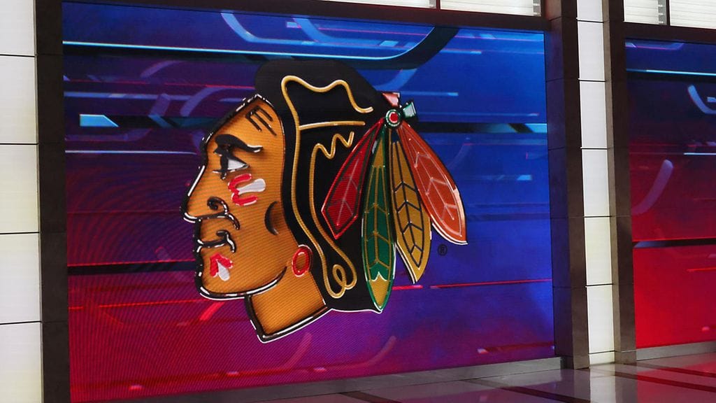 NHL-seura Chicago Blackhawks teki nolon mokan Marc-Andre Fleuryn pelipaidan suhteen.