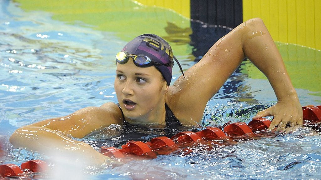 Noora Laukkanen uinnin SM-kisoissa heinäkuun alussa.