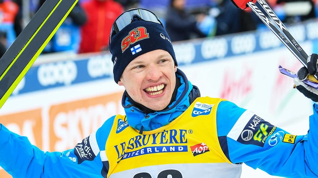 Iivo Niskanen kaatui rullahiihtolenkillä.