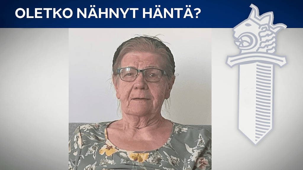 Poliisi pyytää havaintoja Helsingin Laajasalossa asuvasta Rauha Lehtiniemestä.