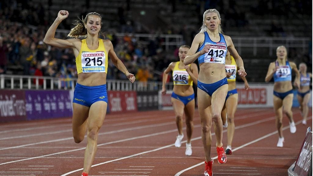 Sara Kuivisto oli Ruotsi-maaottelun 800 metrillä kakkonen.