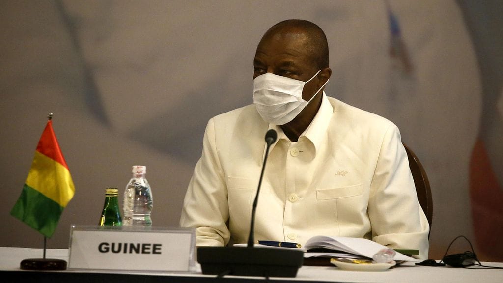 Alpha Conde Norsunluurannikon Abidjanissa seminaarissa heinäkuussa 2021. AOP.