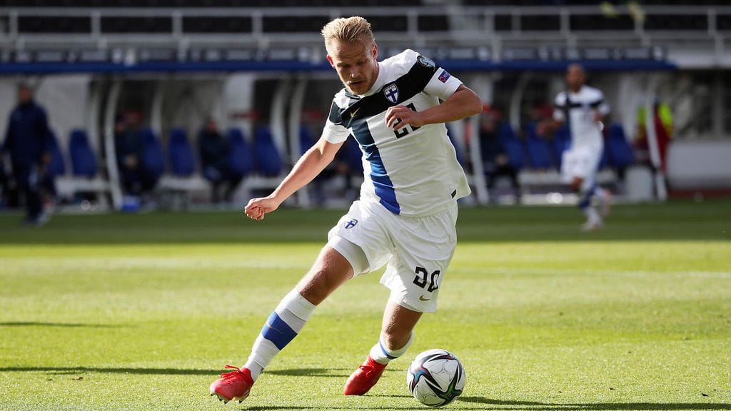 Joel Pohjanpalo viimeisteli Suomen ainoan osuman MM-karsintojen voitokkaassa Kazakstan-ottelussa.