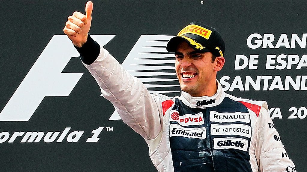 Pastor Maldonado palkintopallilla