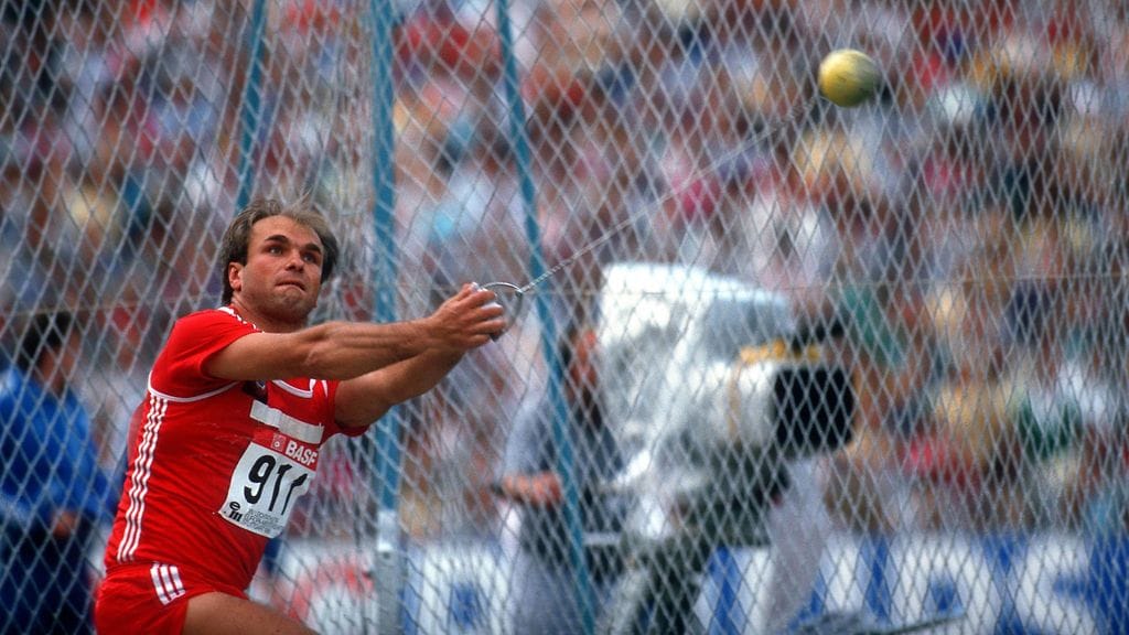 Juri Sedyh hallitsi moukarinheittoa 1970- ja 1980-luvuilla.