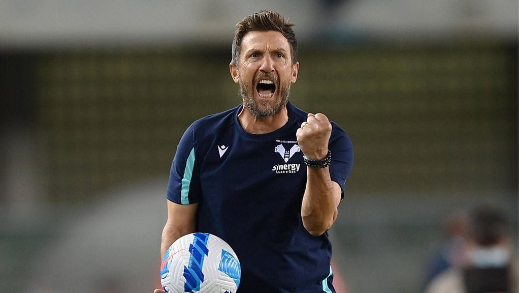 Eusebio Di Francesco ehti valmentaa Hellas Veronaa kolmen liigaottelun ajan.