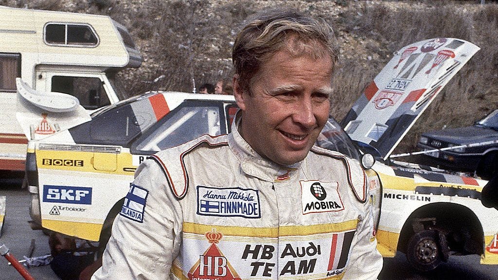 Hannu Mikkola Monte Carlo rallissa tammikuussa 1986.