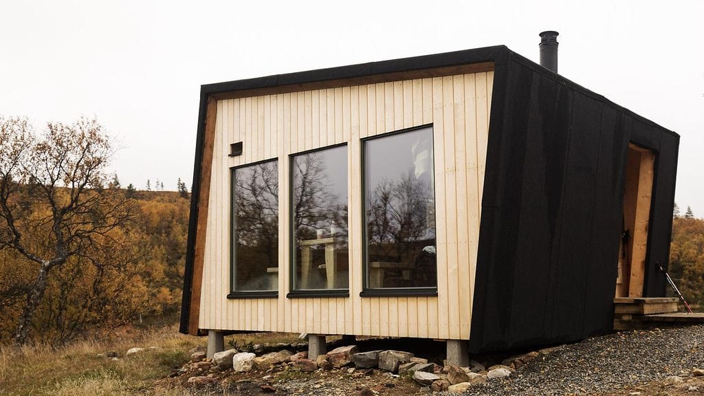 Rautulammen uusi päivätupa Urho Kekkosen kansallispuistossa.