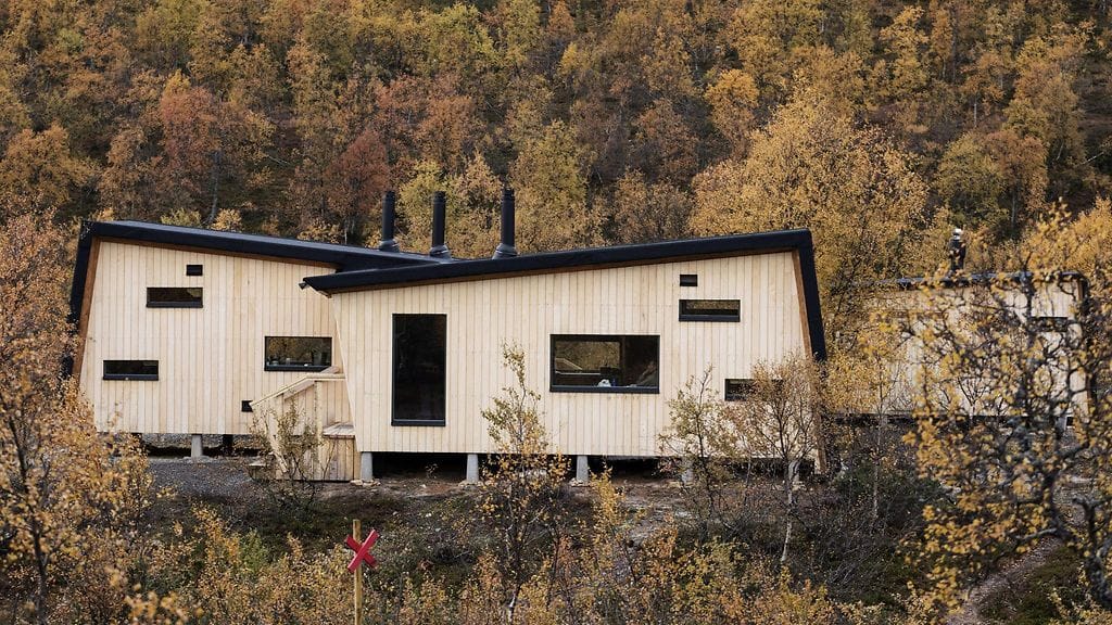 Rautulammen uusi autio- ja varaustupa Urho Kekkosen kansallispuistossa.