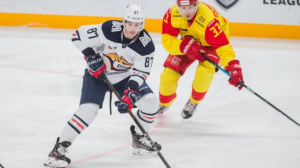 Nikolai Goldobin ottelussa Jokereita vastaan viime tammikuussa.