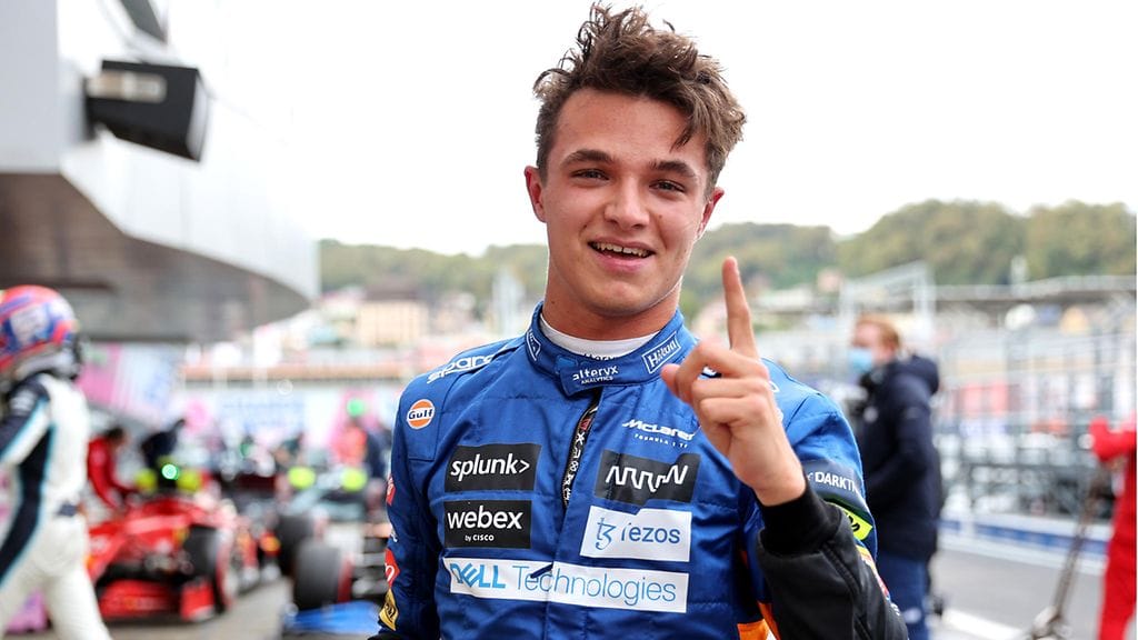 Lando Norris ajoi uransa ensimmäisen paalupaikan Venäjän Sotshissa.