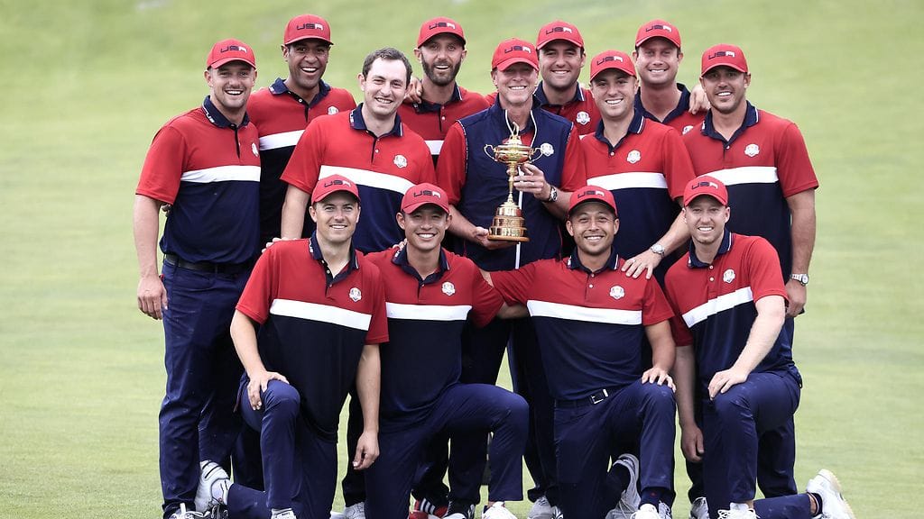 Yhdysvallat juhli golfin Ryder Cupin voittoa.