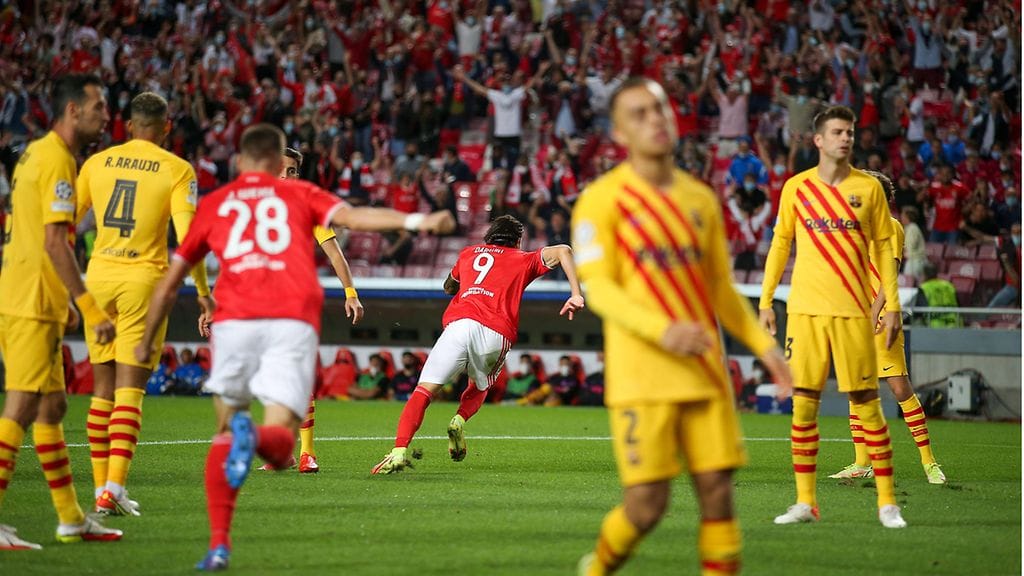 Benfica juhli nopeasti, ja Barcelonan pelaajat tuskailivat.