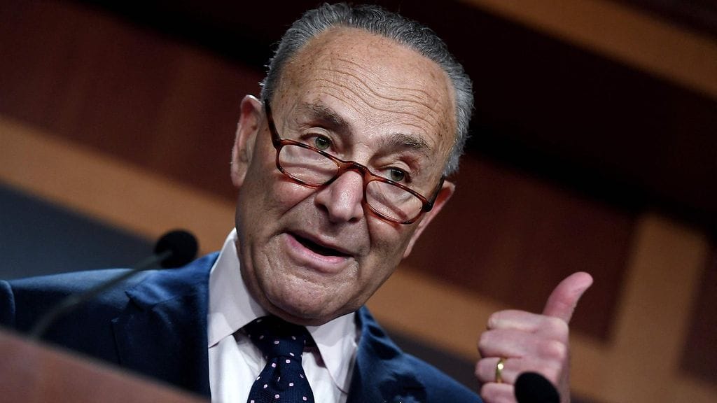 Demokraattienemmistön johtaja Chuck Schumer.
