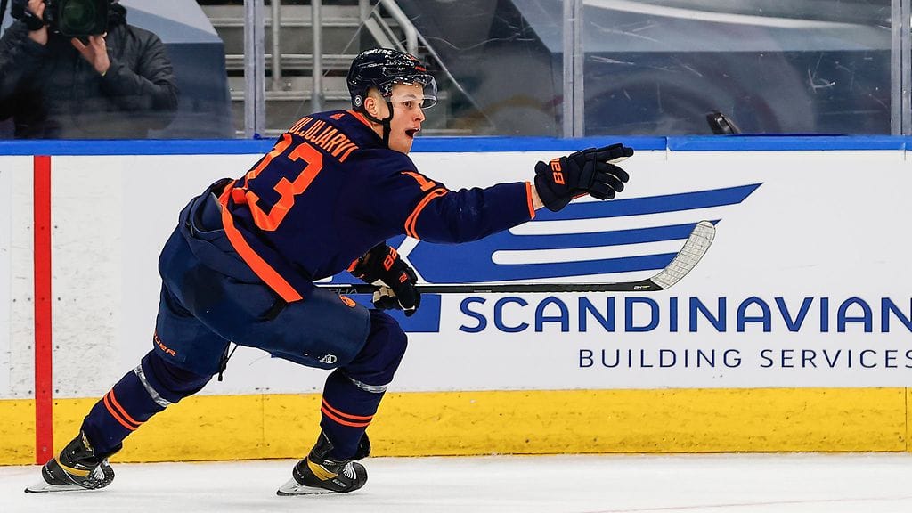 Jesse Puljujärvi maalasi kahdesti. Arkistokuva.