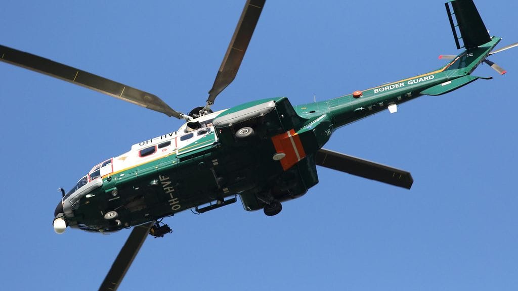 Kuvassa Rajavartiolaitoksen helikopteri. Ei liity tapaukseen.
