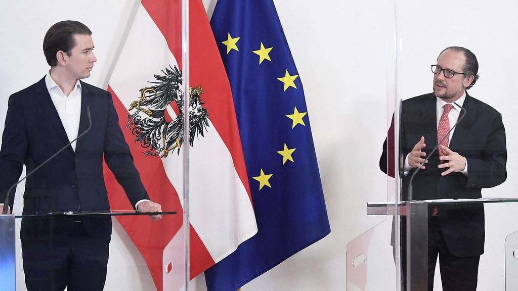 Sebastian Kurz ja hänen todennäköinen seuraajansa Alexander Schallenberg.