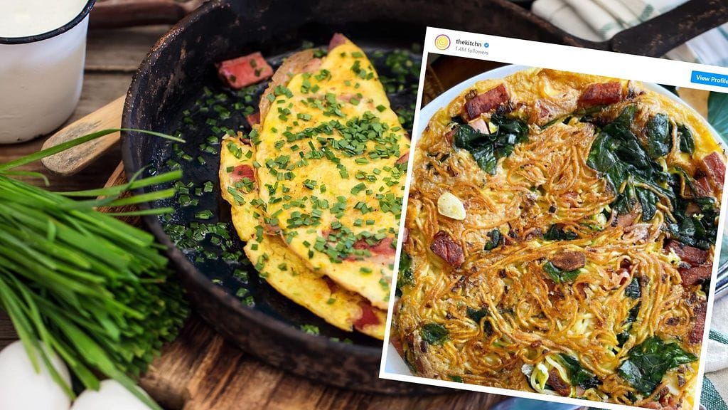 Rameletti yhdistää omeletin ja paistetut ramen-nuudelit.