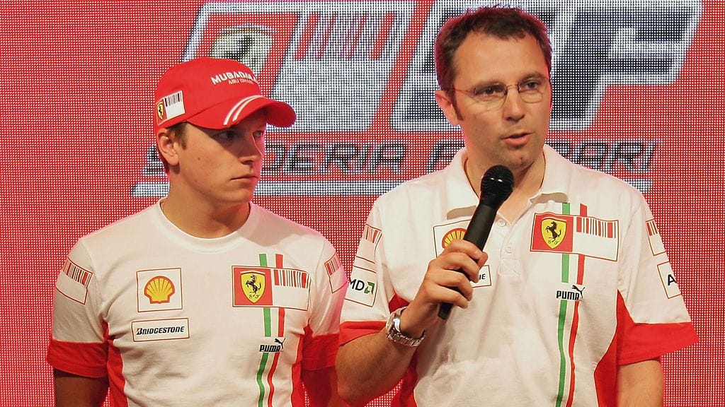 Kimi Räikkönen ja Stefano Domenicali vuonna 2007