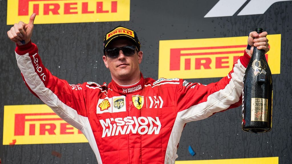 Kimi Räikkönen nappasi uransa 21:n voiton Yhdysvaltojen GP:ssä vuonna 2018.