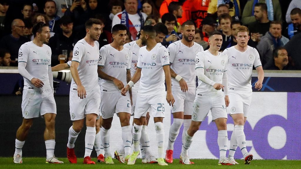 Manchester Cityn pelaajat saivat tavaraa niskaansa Club Bruggea vastaan vieraissa pelaamassaan ottelussa.