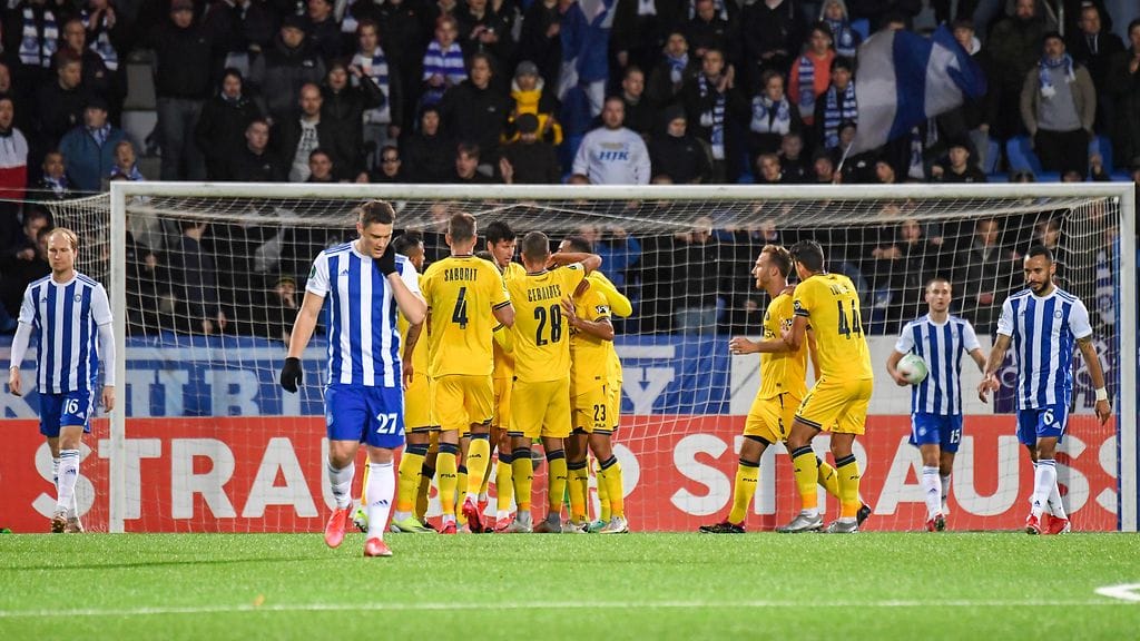 Maccabi Tel Aviv mätti viisi osumaa HJK:n verkkoon.