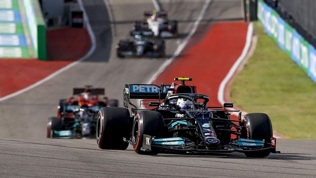 Valtteri Bottaksen auto on saanut iskuja Austinin F1-radalta viikonlopun aikana.