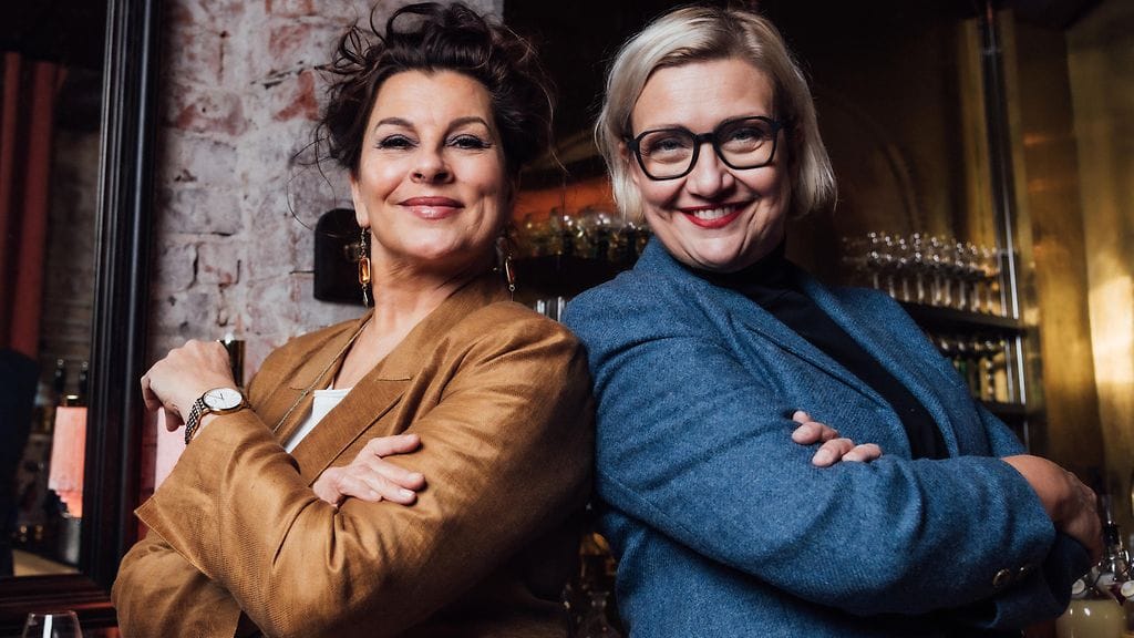 Ravintoloitsija Satu Silvo ja Food Campin Riikka Kannas.