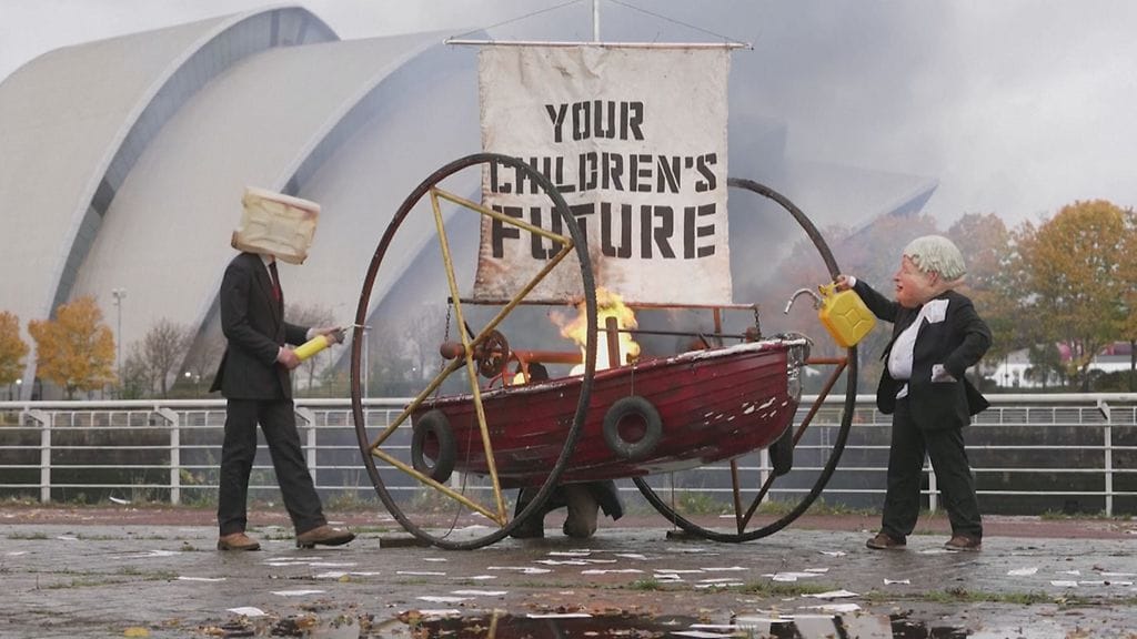 Ilmastokokous, Glasgow, mielenosoitus