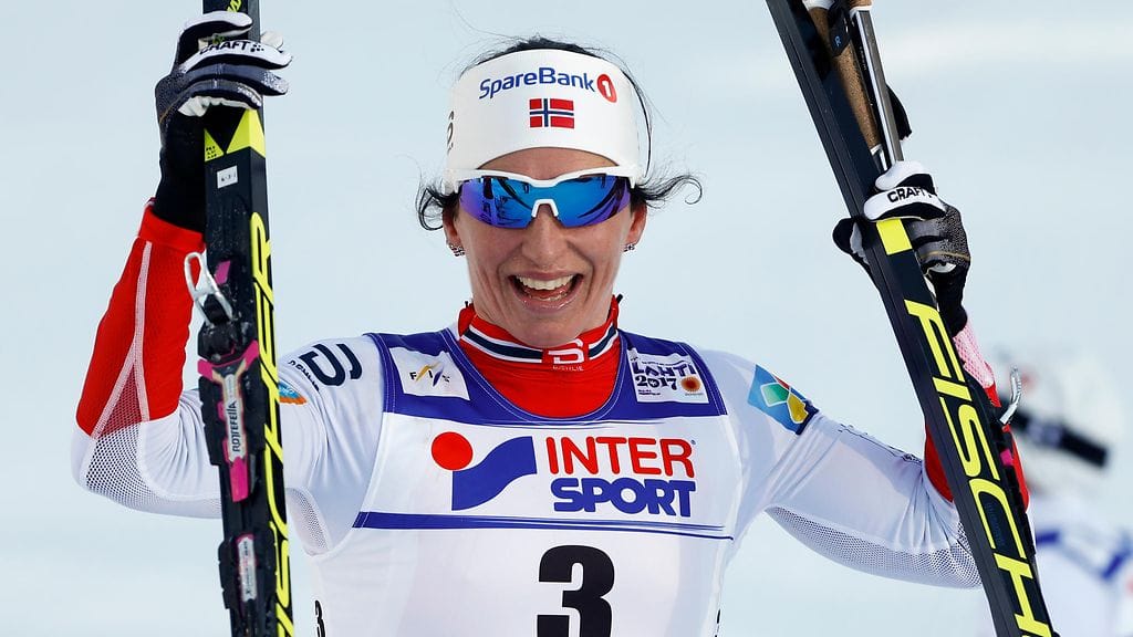 Marit Björgen voitti Lahden MM-kisoissa neljä MM-kultaa.