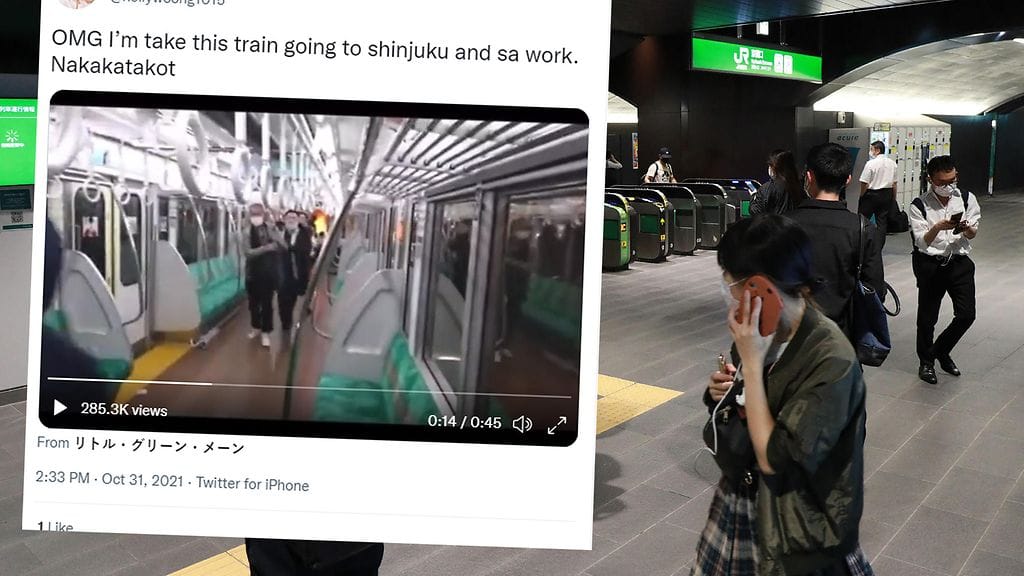 Tapahtumista leviää Twitterissä videoita, joissa ihmiset pakenevat junassa tapahtunutta hyökkäystä.