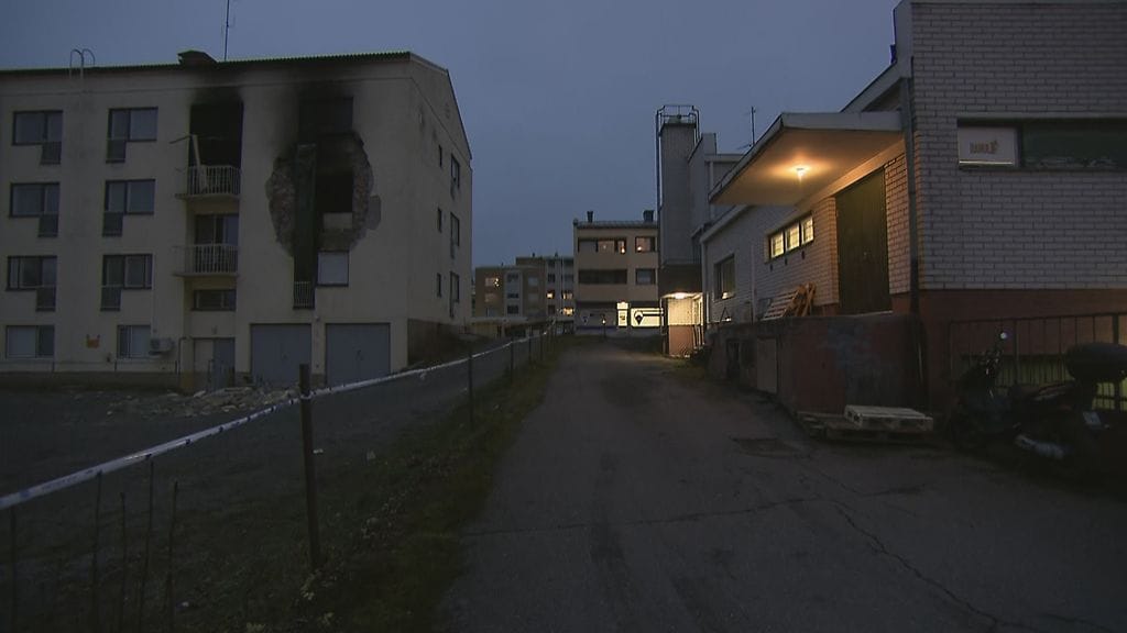 OMA Varkauden räjähdystalo maanantaina alkuillasta.