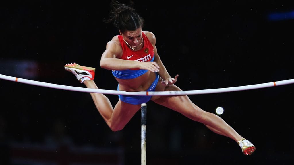 Jelena Isinbajeva on voittanut urallaan kaksi olympiakultaa ja kolme maailmanmestaruutta. ME-lukemat 506 ovat hänen nimissään.