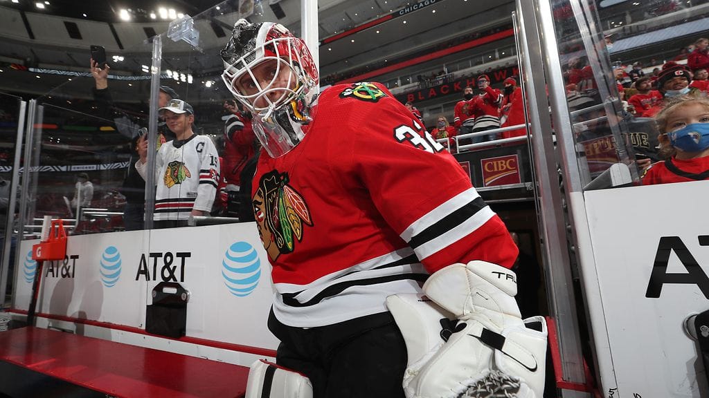 Kevin Lankinen torjui Chicagolle henkisesti tärkeän voiton.