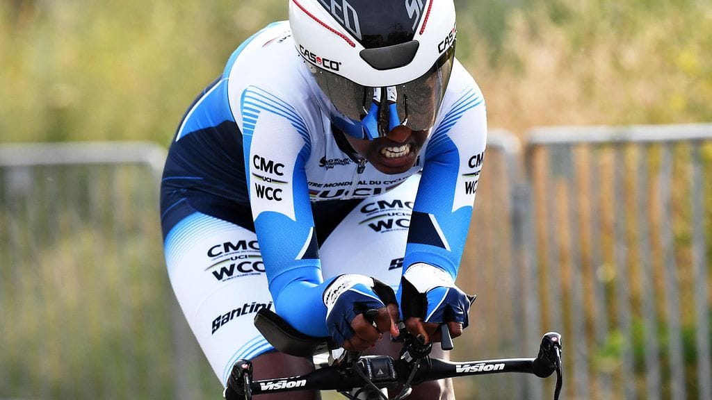 Desiet Kidane Tekeste kilpailussa Hollannissa heinäkuussa 2021.