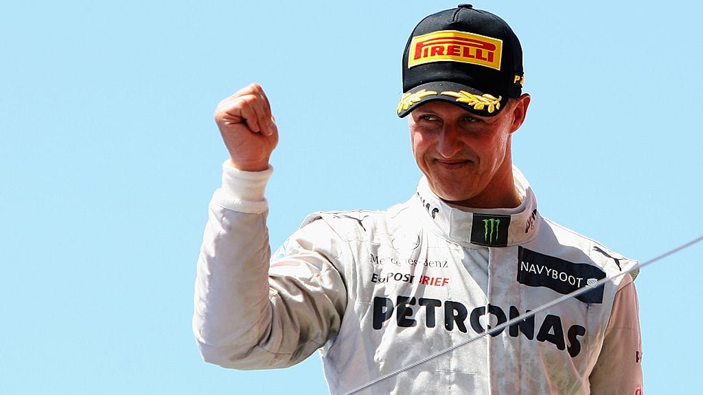 Michael Schumacher palasi palkintopallille kuuden vuoden tauon jälkeen.