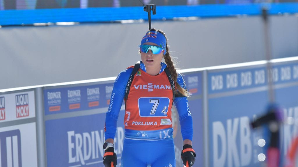 Dorothea Wierer selvitti yksityiskoneella lentämistä ruotsalaislehden haastattelussa. Arkistokuva.