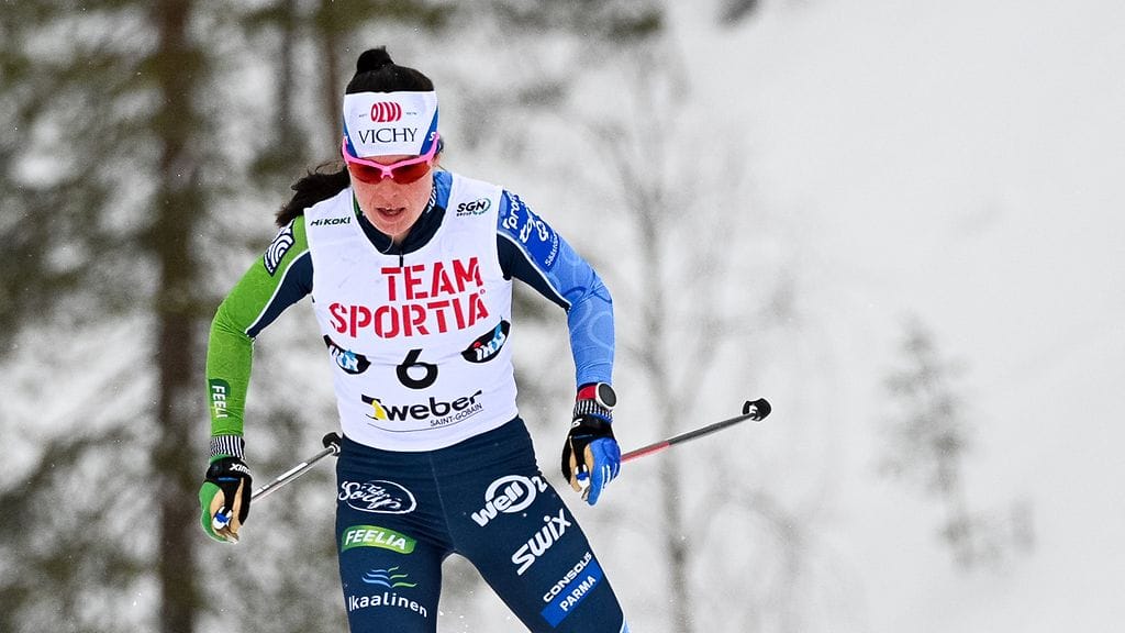 Krista Pärmäkoski avasi olympiakauden voitolla Oloksella. Arkistokuva.