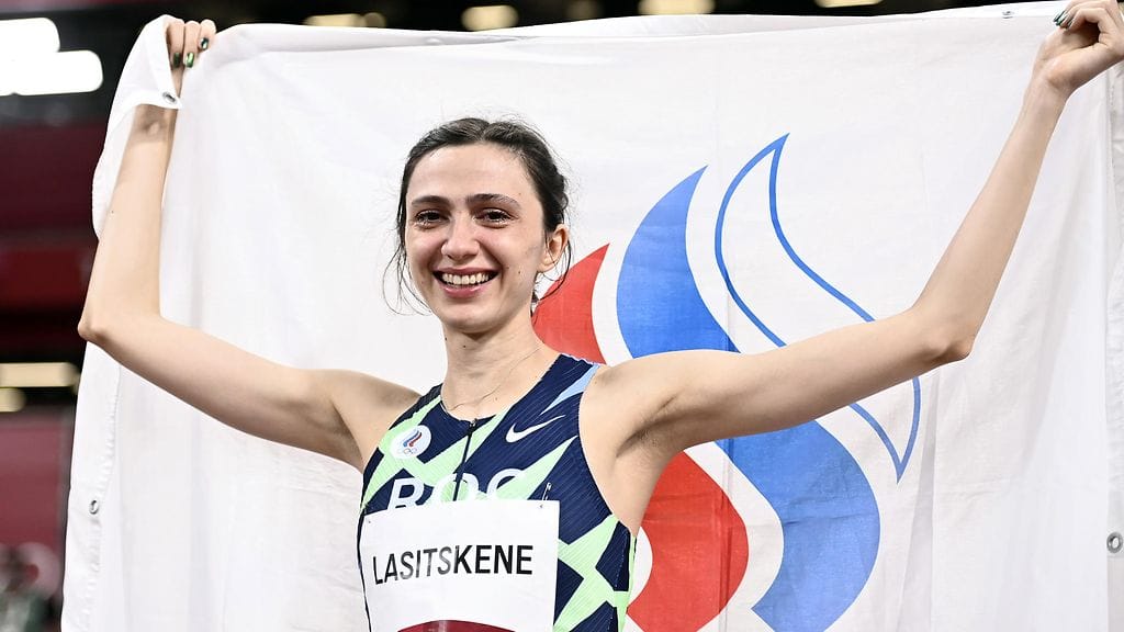 Marija Lasitskene voitti Venäjän ainoan yleisurheilukullan Tokion olympialaisissa.