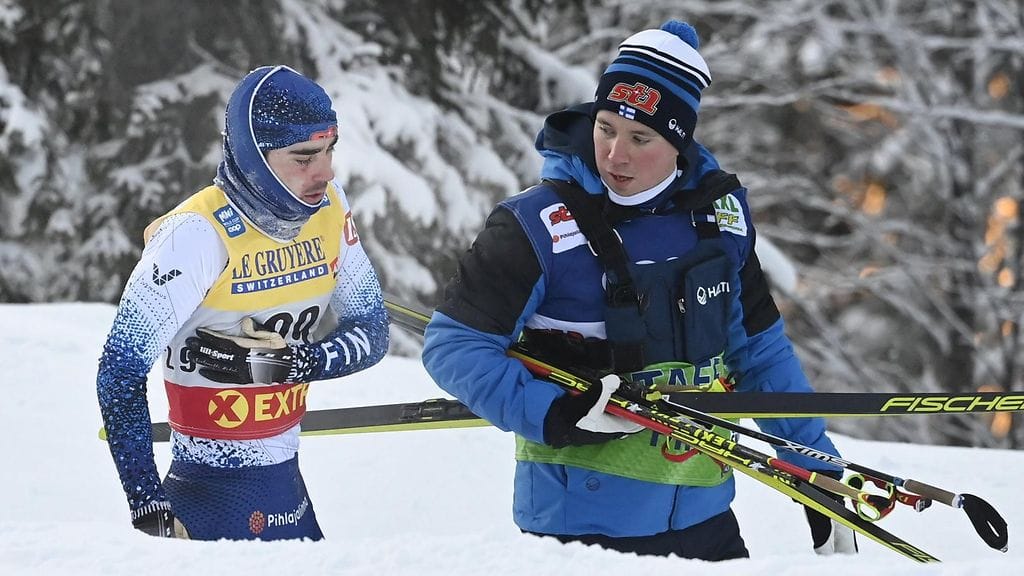 Ristomatti Hakola sai pahan tällin Rukan maailmancupin kisan kaatumisessaan.