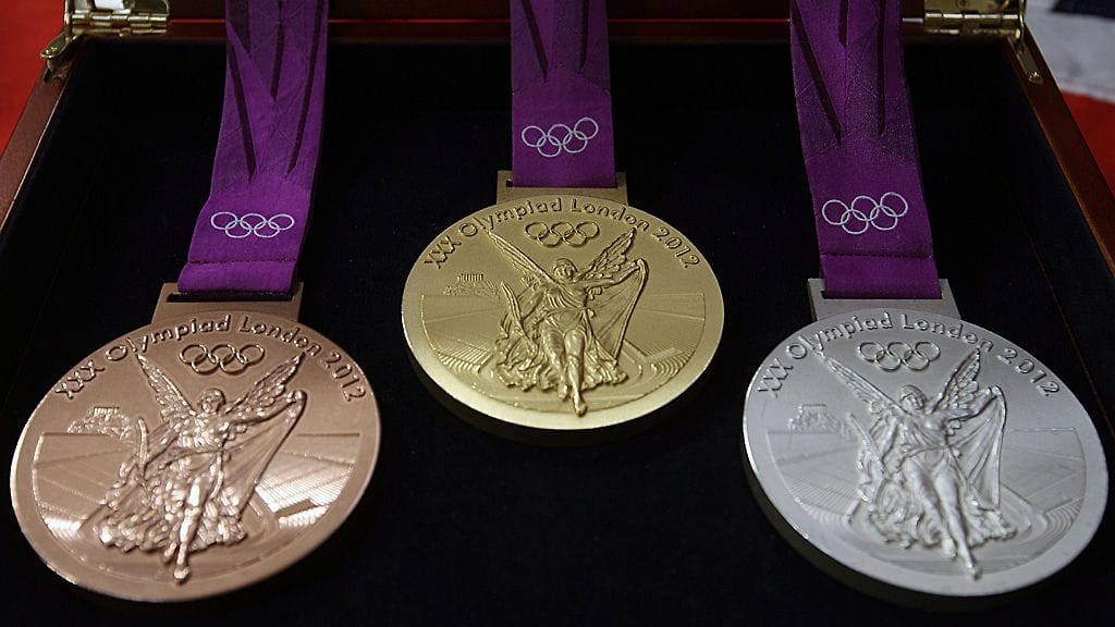 Lontoon olympialaisten kultamitalit.