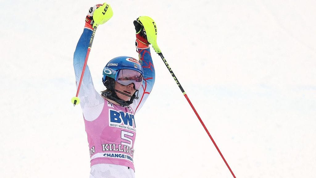 Mikaela Shiffrin saavutti uransa 46. pujottelun maailmancup-voiton.