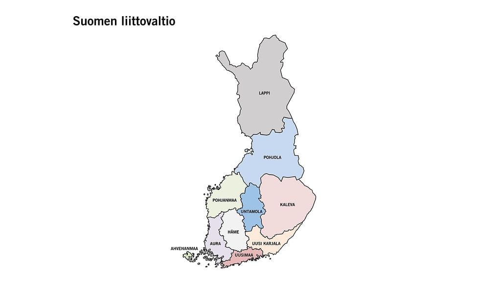 Tällainen olisi Suomen liittovaltio, jos EVAn visio toteutuisi.